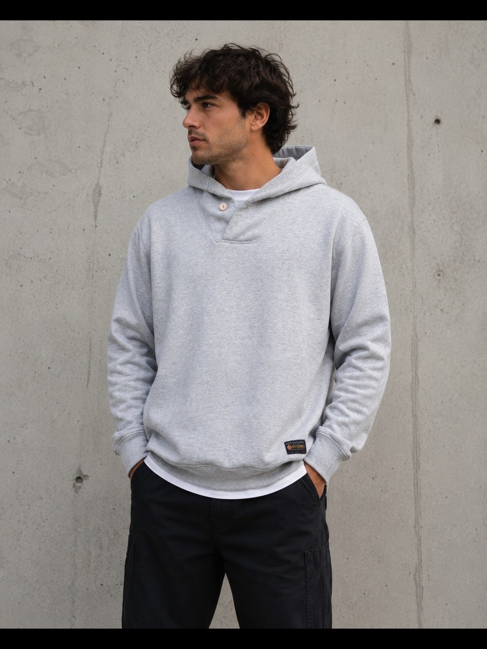 Industrie Clothing Men's Gray Hoodie Size L Streetwear Skater Y2K Urban Weekend
